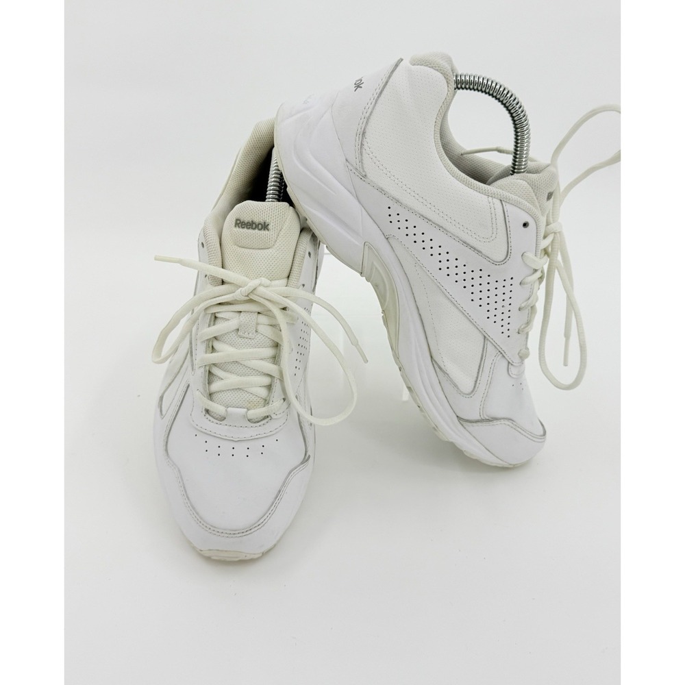 Reebok Walk Ultra 7 DMX MAX White Grey Walking Shoes FU7141 Women's Size 8
